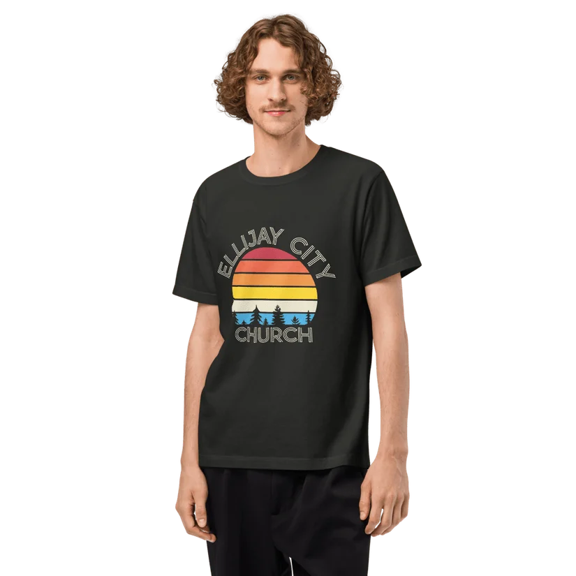 Ellijay City Church Sunset Design Long Shirt
